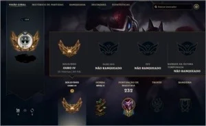 CONTA LOL GOLD 4 MMR BOM COM 21 SKINS