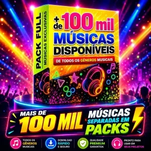 Pack 100 Mil Músicas - Pendrive Digital - Vitalício + Bônus