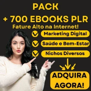 Pack + 700 Ebooks PLR de Diversos Nichos