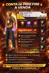 🔥conta de free fire a venda🔥
