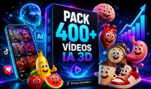Pack 400+ Vídeos Animados IA — Histórias de Frutas, Objetos