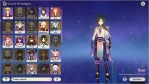 Conta genshin impact AR 56 + 8P 5* + 3 armas 5*
