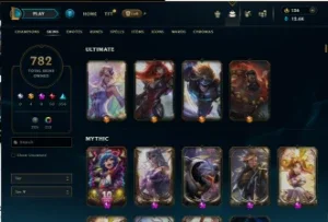 Vendo conta lol com 782 skin