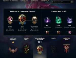 Conta Level 290 - 275 Skins