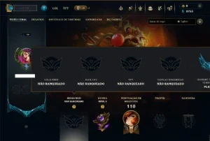 Unranked com 85 Champs e 7 Skins