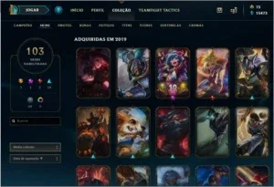 CONTA LOL PLATINA 4 TODOS CHAMPS + 103 SKINS