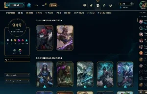 Conta LVL 557 e 949 skins