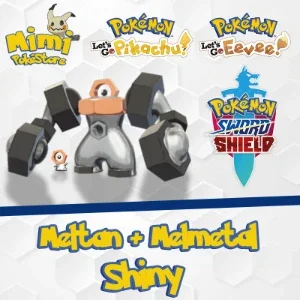 Meltan + Melmetal Shiny - Pokémon Pikachu Eevee Sword Shield