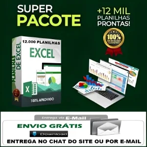 +12.000 Planilhas Editáveis Excel Prontas