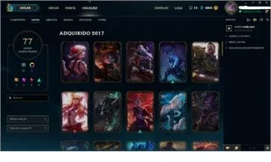 Conta League of Legends Diamante 5 77 skins 4 rune page