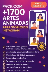 Pack com mais + de 1700 artes animadas stories do instagram