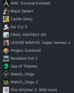 Conta Steam com The Witcher 3, Far Cry 5 Sea of thievs e ++