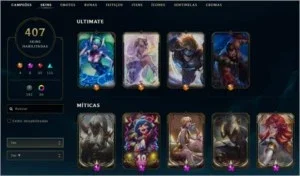 Vendo Conta LoL 407 Skins, Elo Ouro