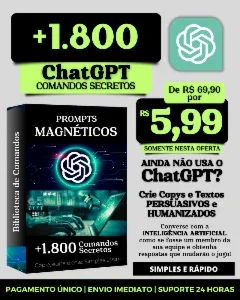 🚀 Pack +1800 Prompts de Comandos Secretos ChatGPT