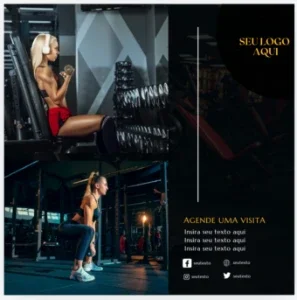 Templates editável no Canvas seguimento personal academia