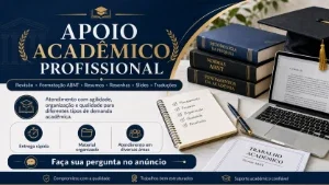 📚 Apoio Acadêmico Profissional | Abnt, Artigos, Slides, Etc