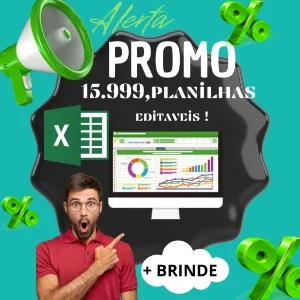 Ultra Pack +15.999 Planilhas Excel Editáveis + BRINDE