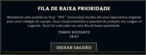 TIRAMOS FILA DE BAIXA PRIORIDADE - LEAGUE OF LEGENDS