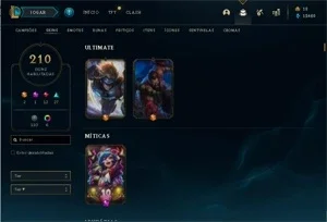 conta lol s1 210 skins  ouro4 pós md10  R$600 (negociavel)