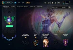 Conta do lol 2016, nv 589 skins