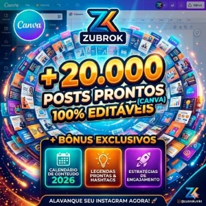 + 20.000 Posts Prontos (Canva) 100% Editaveis + Bônus