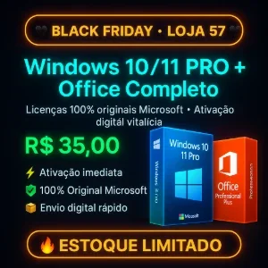 Windows 10/11 PRO + Office Completo | Licenças Originais 🔥