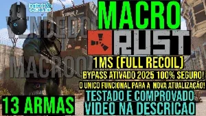 Macro Rust 1Ms (Full Recoil & Full Armas) Mouses Logitech