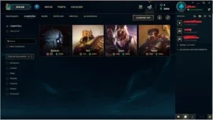 Conta League of Legends Gold 5 106 skins 4 campeões faltando