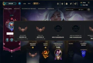 Bronze 3 com TODOS os Champs e 288 Skins +7 Prestigios