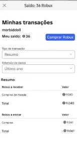 Conta Roblox Feminina | +9k Robux Gastos | Itens de Avata