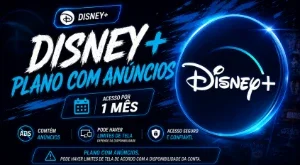 Tela Disney Plus + Pin [30 Dias]