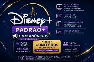 Tela Disney Plus + Pin [30 Dias]