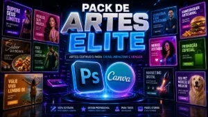 Pack de Artes Editáveis para Photoshop e Canva
