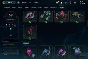 Vendo conta de lol gold 1 com 211 skins