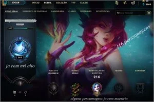 vendo conta do league of legends