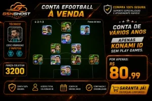 Conta Efootball Mobile | 3200 De Força Coletiva | R$80,99