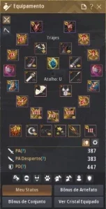 Conta Black Desert SA ENDGAME 830 GS