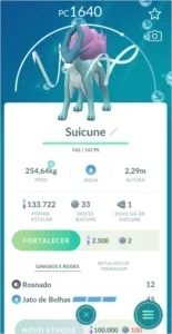 Suicune Pokémon Go - (Leia a Descrição) Lendário PC 1500+
