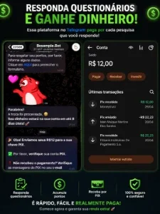 Ganhe Dinheiro Respondendo Questionários no Telegram!