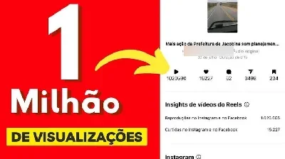 1 milhão de visualizações reels instagram