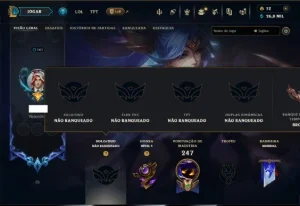 Unranked com 120 Champs e 83 Skins +2 Prestigios