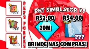 PET SIMULATOR 99 (PS99) 100M = R$10.00 HUGES A 4.00"!
