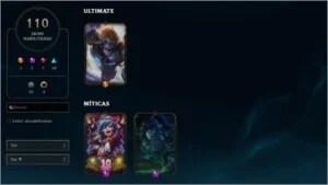 League of Legends + Ladra de alms + 110 skins +Full Campeões