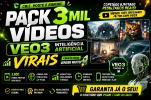 Pack 3 Mil Vídeos Veo3 Inteligência Artificial Virais