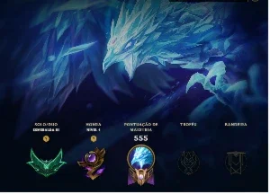 Conta De Lol Esmeralda 3 - Todos Os Campeões E 39 Skins