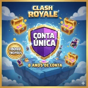Conta Clash Royale + 8 Anos De Conta + 8000+ Troféus
