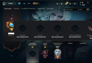 Unranked com 140 Champs e 59 Skins ( MID / ADC / JG )