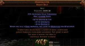POE 2 HH Headhunter - Runes of Aldur