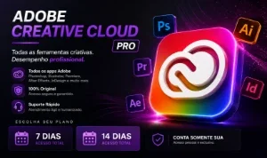 Adobe Creative Cloud Pro - Todos Os Apps - Conta Exclusiva