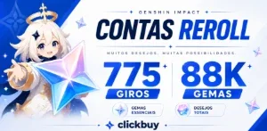 ⭐ Genshin Impact Reroll | Até 775 Desejos + 88K Gemas | AR55